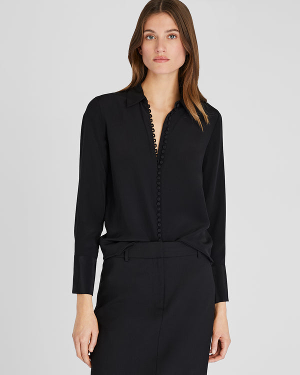 club monaco Helek Silk Shirt Black