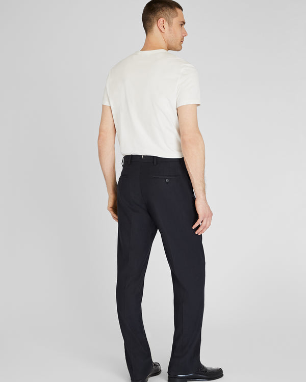 Club Monaco Herringbone Linen Suit Trouser Black