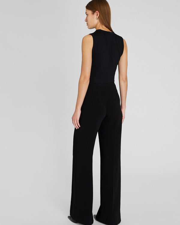 Club Monaco High-Rise Fluid Crepe Trouser Black
