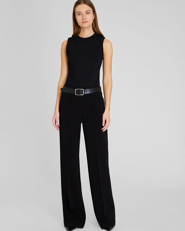 Club Monaco High-Rise Fluid Crepe Trouser Black