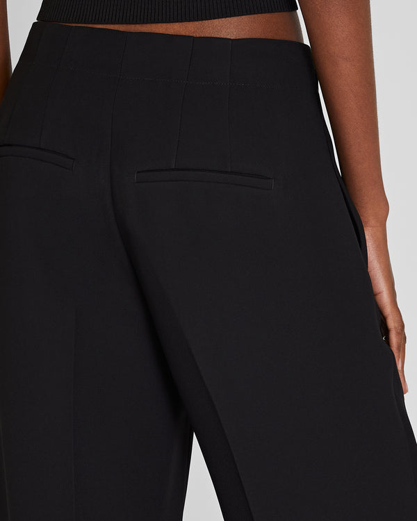 Club Monaco High-Rise Fluid Crepe Trouser Black
