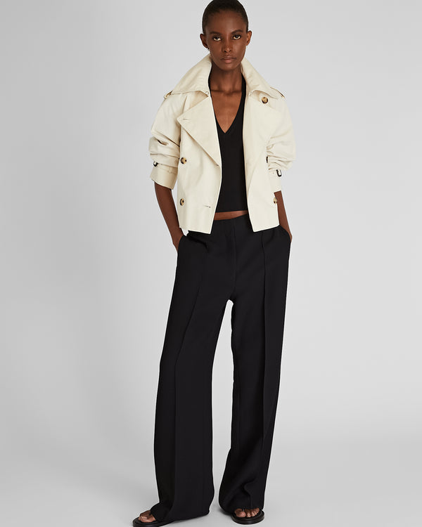 Club Monaco High-Rise Fluid Crepe Trouser Black