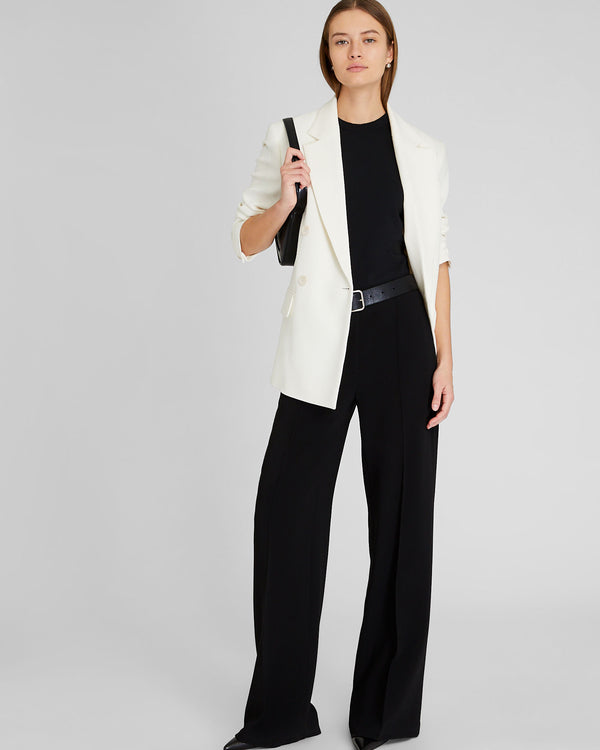 club monaco High-Rise Fluid Crepe Trouser Black