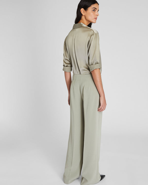 Club Monaco High-Rise Fluid Crepe Trouser Oak