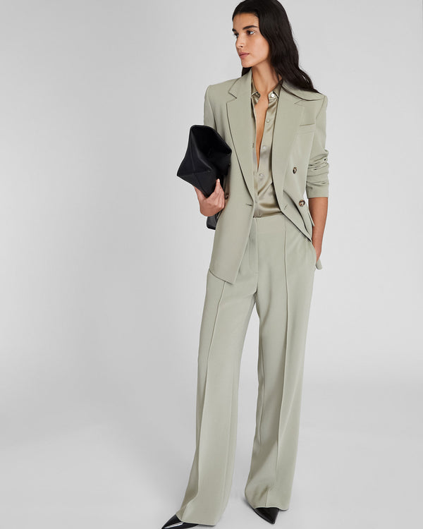 club monaco High-Rise Fluid Crepe Trouser Oak