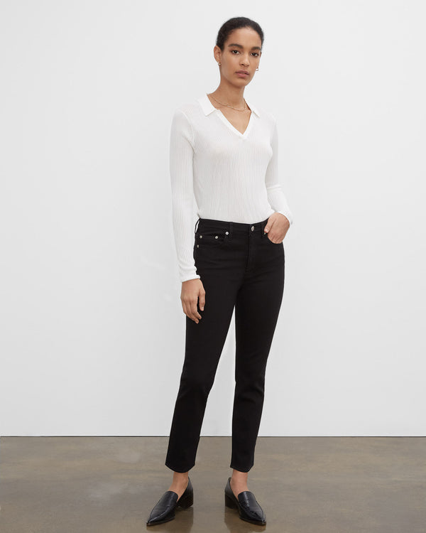 club monaco High-Rise Skinny Jeans Black