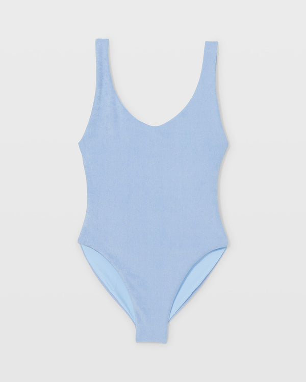 Club Monaco Jade Contour One-Piece Swimsuit Blue