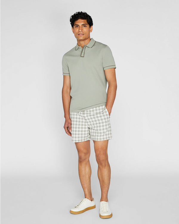 club monaco Jax Check 5" Shorts Olive Mix