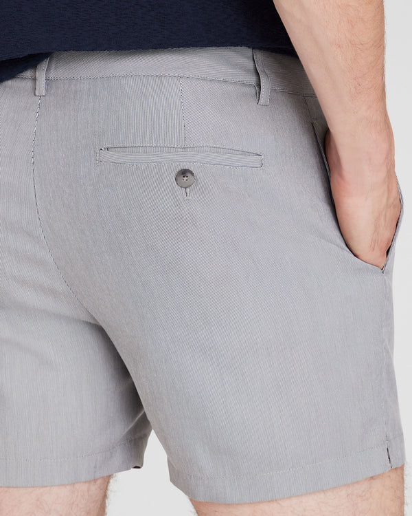 Club Monaco Jax Micro-Stripe 5" Shorts Black