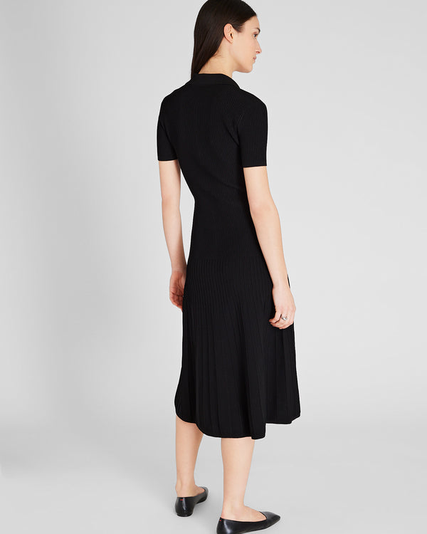 Club Monaco Johnny Collar Midi Dress Black