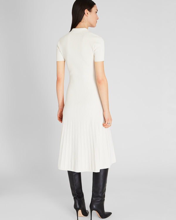 Club Monaco Johnny Collar Midi Dress Off White