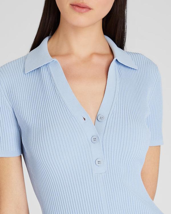 Club Monaco Johnny Collar Midi Dress Sky Light