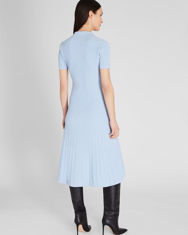 Club Monaco Johnny Collar Midi Dress Sky Light