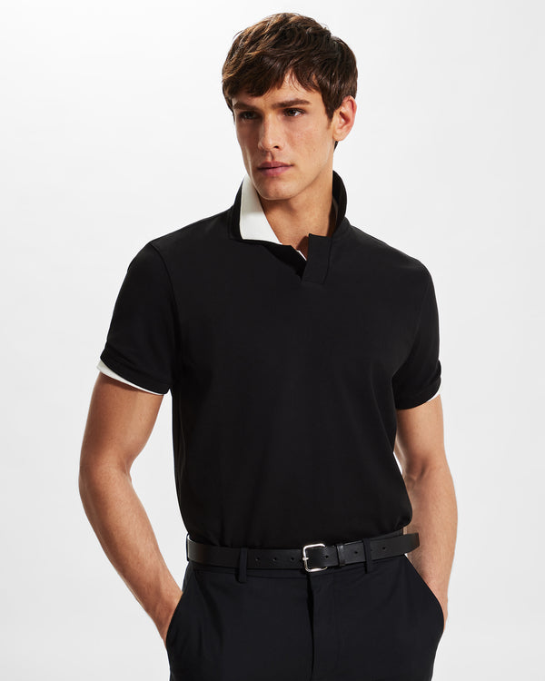 Club Monaco Johnny Collar Polo Shirt Black