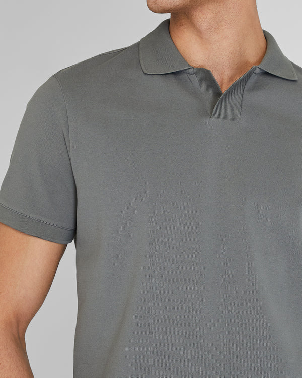 Club Monaco Johnny Collar Polo Shirt Med Pewter