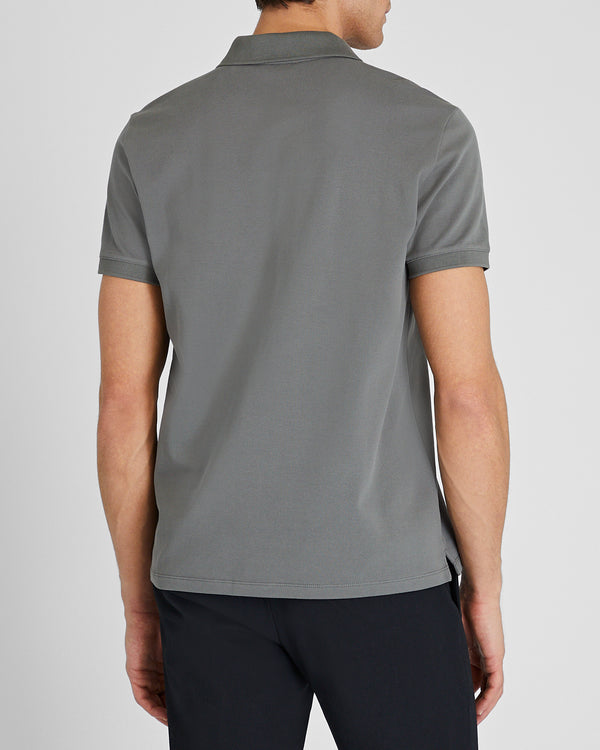 Club Monaco Johnny Collar Polo Shirt Med Pewter