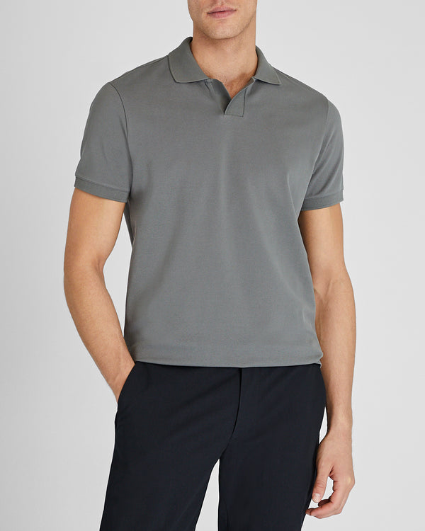 club monaco Johnny Collar Polo Shirt Med Pewter
