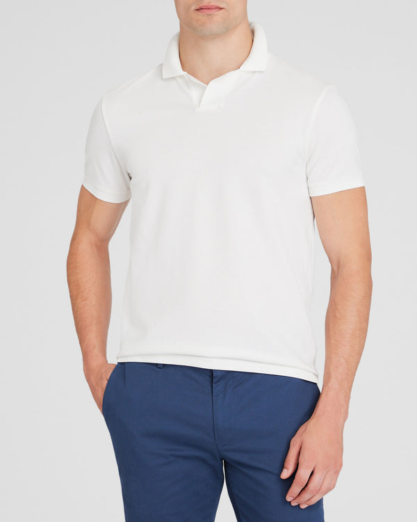 club monaco Johnny Collar Polo Shirt White