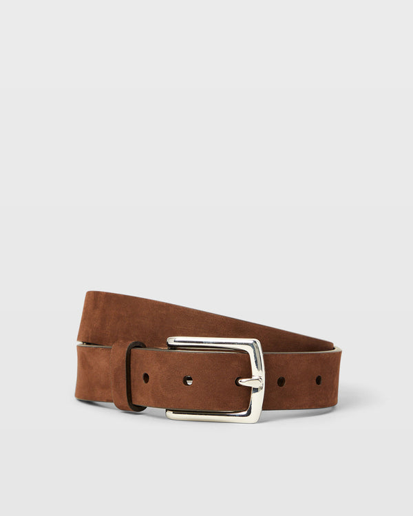 club monaco Laird Suede Belt Brown