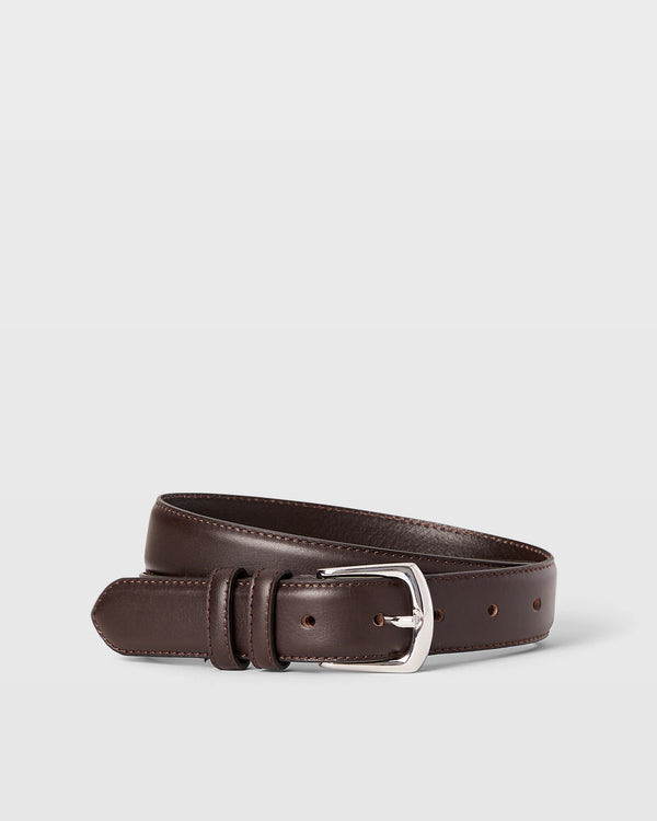 club monaco Leather Dress Belt Brown