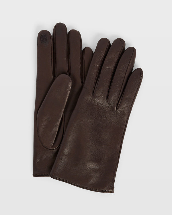 club monaco Leather Gloves Brown