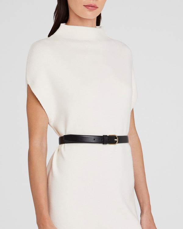 Club Monaco Leather Trouser Belt Black