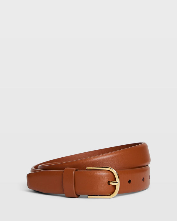 Club Monaco Leather Trouser Belt Brown