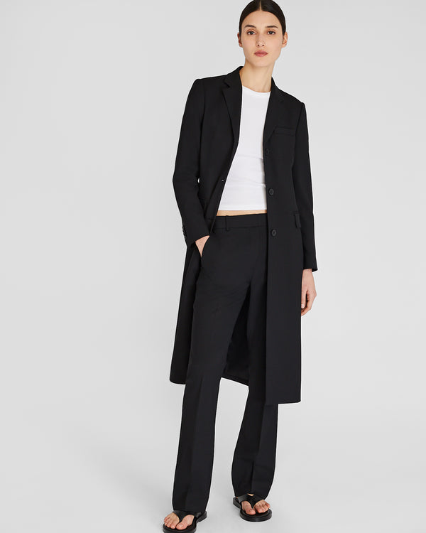 Club Monaco Lightweight Borrem Crombie Coat Black
