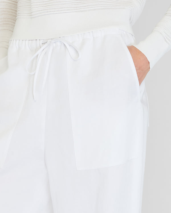 Club Monaco Lightweight Sateen Pant White