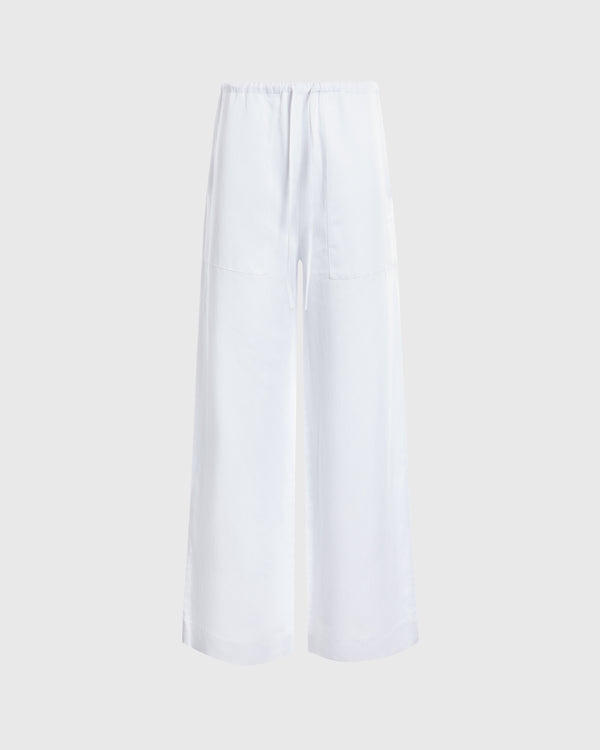 Club Monaco Lightweight Sateen Pant White