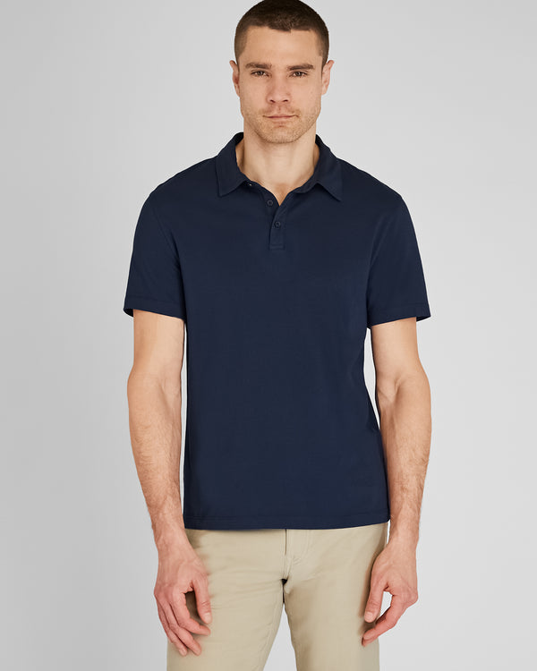 club monaco Lightweight Washed Polo True Navy