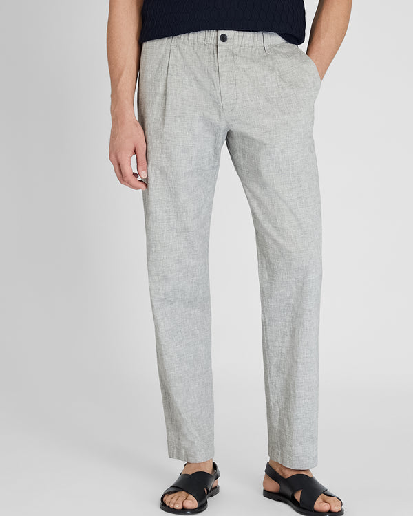 Club Monaco Linen Elasticated Trouser Medium Blue