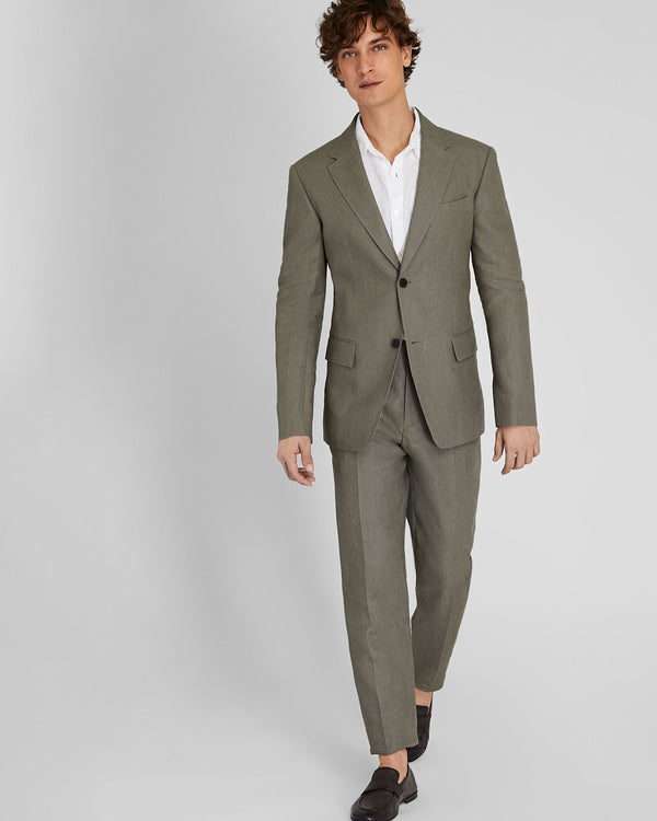 Club Monaco Linen Suit Blazer Olive