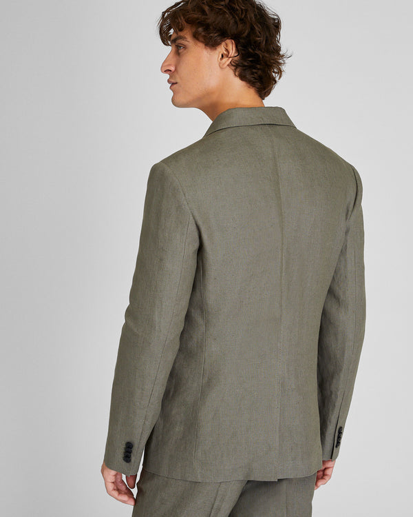Club Monaco Linen Suit Blazer Olive
