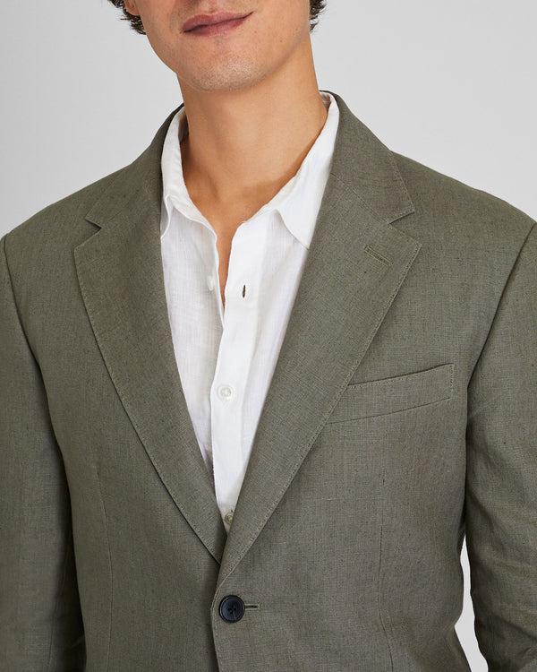Club Monaco Linen Suit Blazer Olive