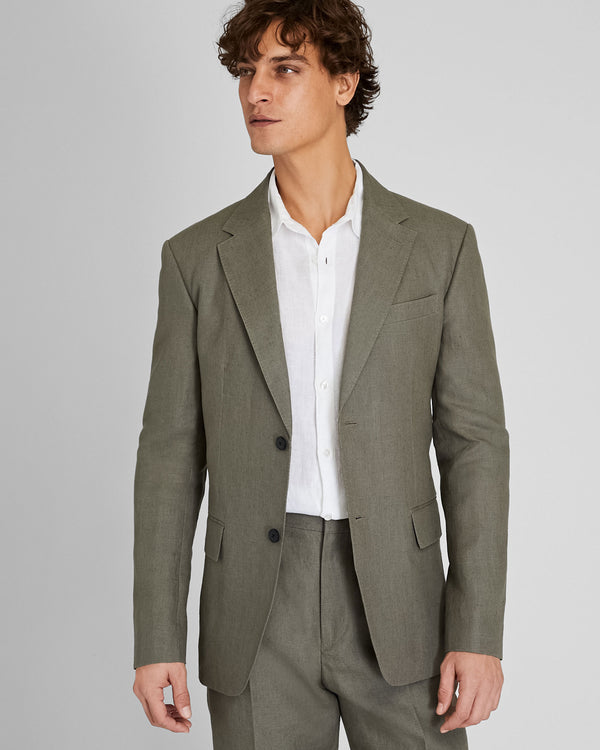 club monaco Linen Suit Blazer Olive