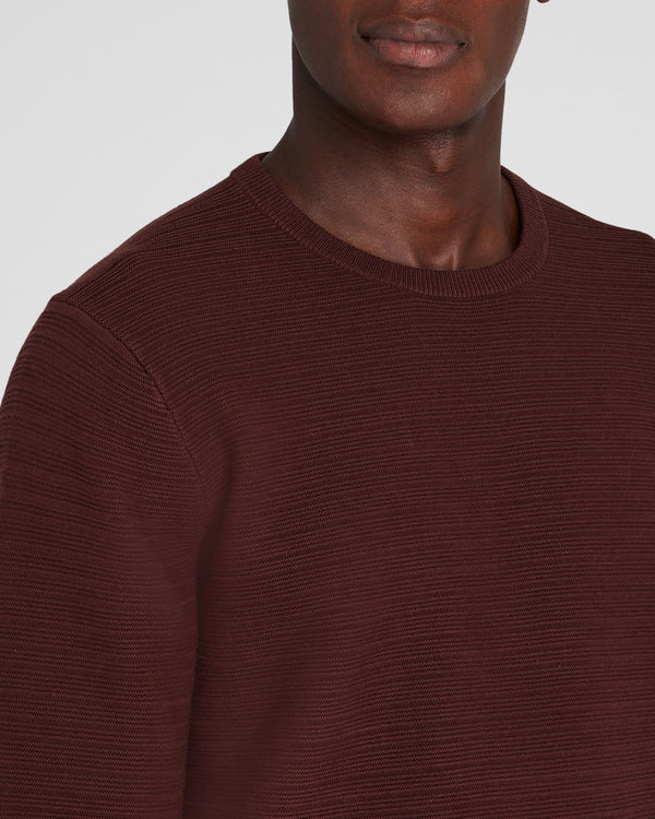 Club Monaco Links Stripe Crewneck Burgundy
