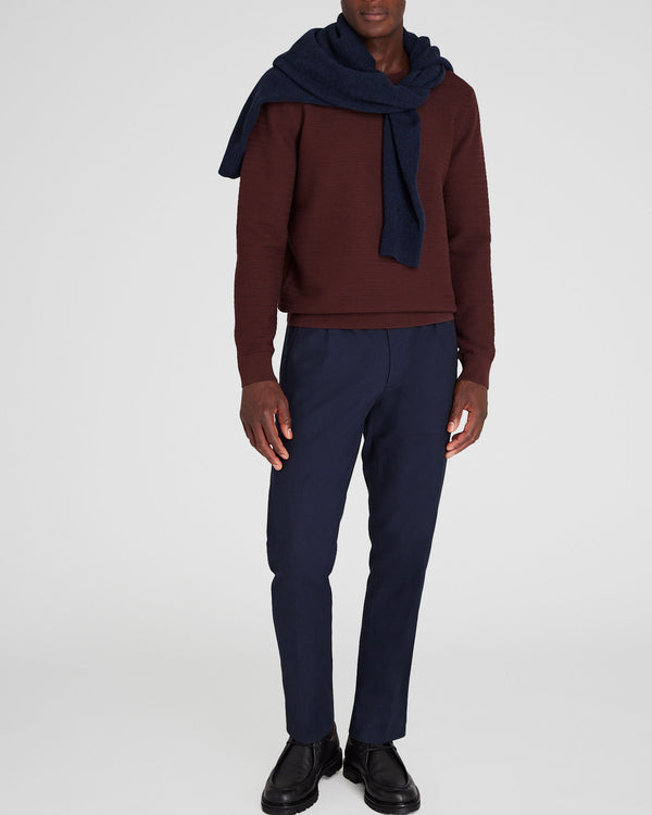 Club Monaco Links Stripe Crewneck Burgundy