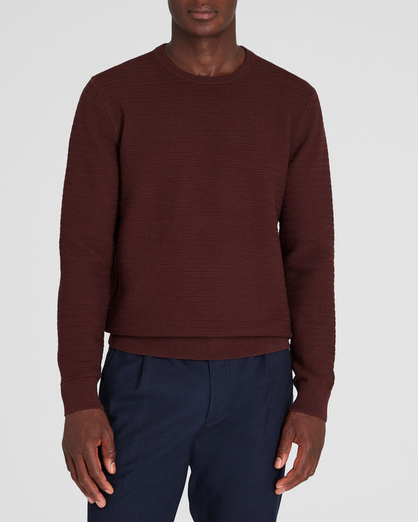 club monaco Links Stripe Crewneck Burgundy