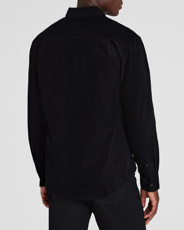 Club Monaco Long-Sleeve Corduroy Shirt Black