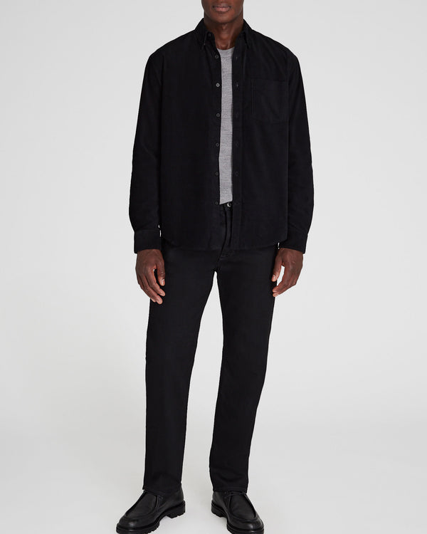 Club Monaco Long-Sleeve Corduroy Shirt Black