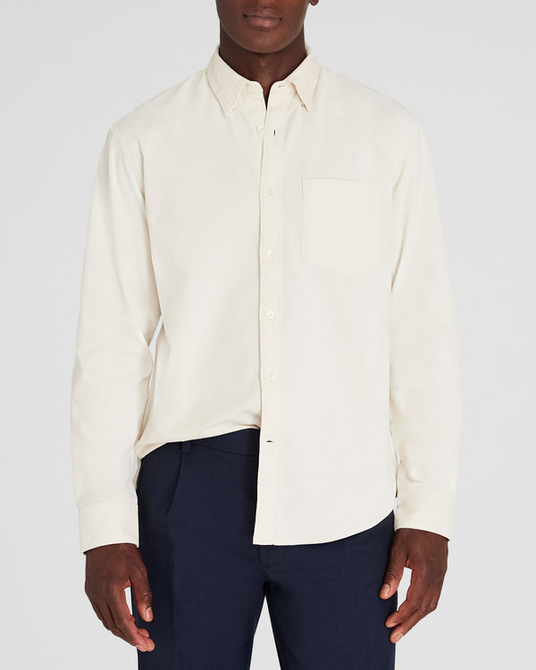 club monaco Long-Sleeve Corduroy Shirt Cream
