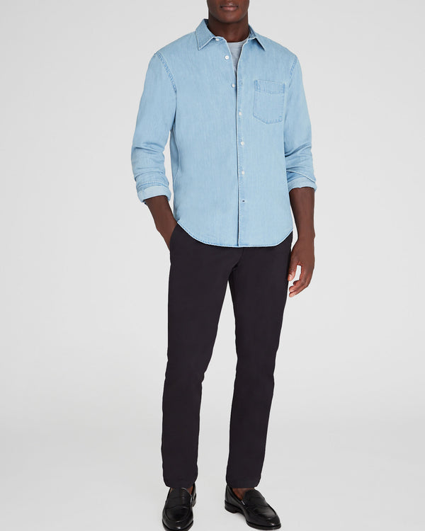 Club Monaco Long-Sleeve Denim Shirt Blue