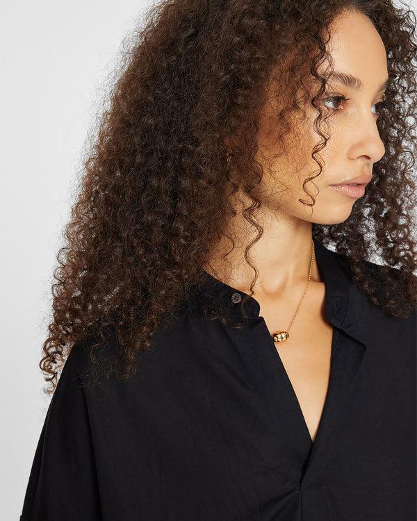 Club Monaco Long-Sleeve Jandina Knit Top Black