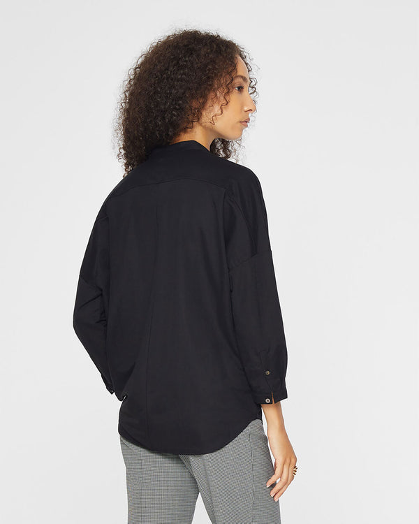 Club Monaco Long-Sleeve Jandina Knit Top Black