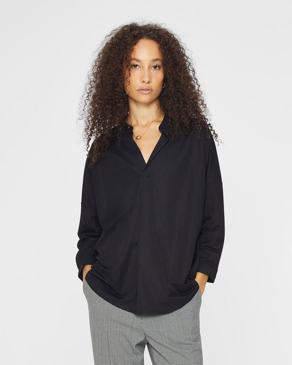 club monaco Long-Sleeve Jandina Knit Top Black