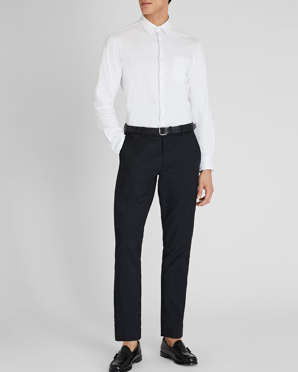 Club Monaco Long-Sleeve Knit Shirt Bright White