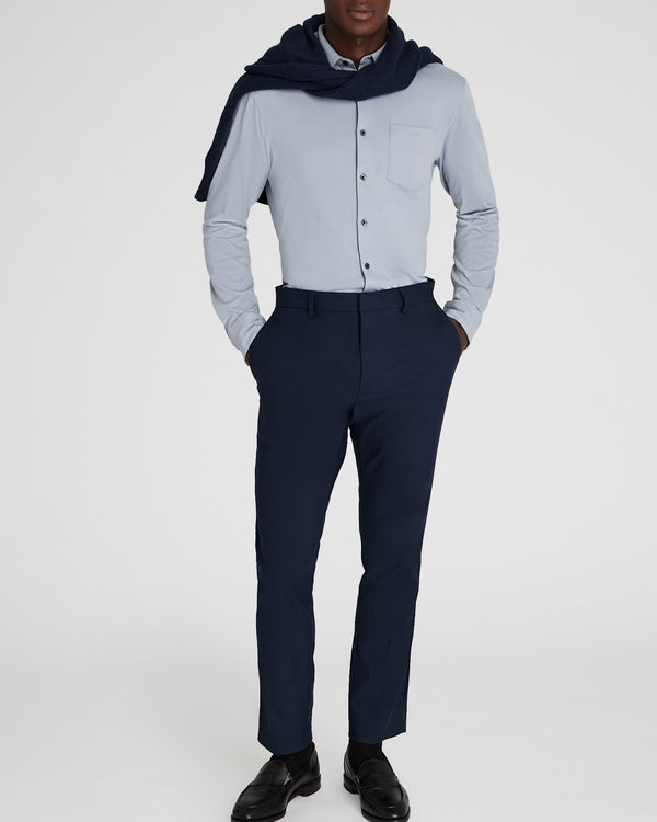 Club Monaco Long-Sleeve Knit Shirt Grey Mix