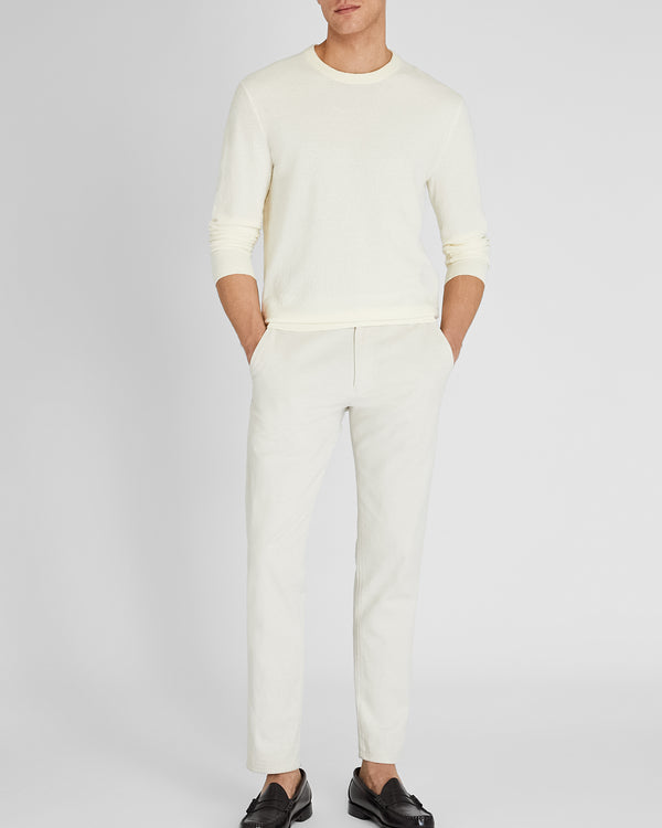 Club Monaco Long-Sleeve Micro Bouclé Sweater Cream