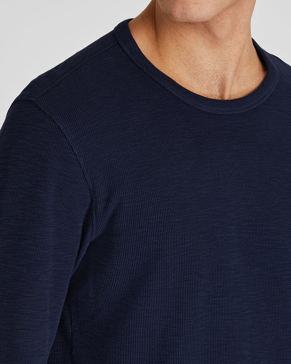Club Monaco Long-Sleeve Ribbed Slub Tee La Mer